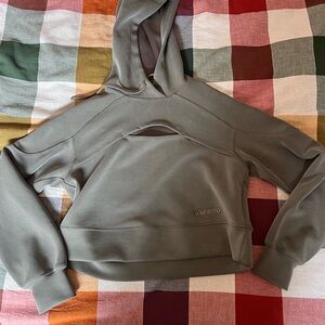 lululemon athletica Olive Green Cutout Hoodie
